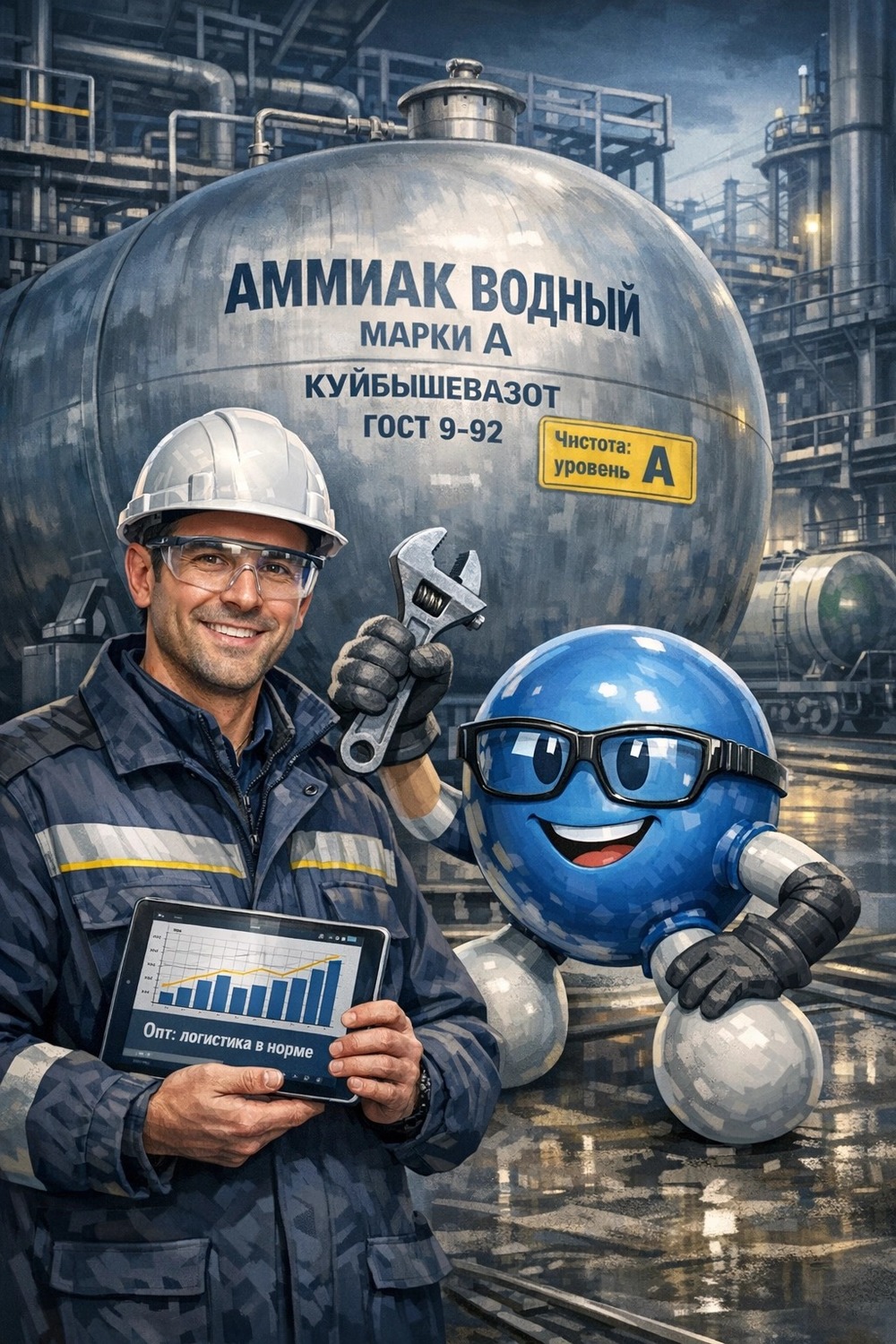 <span style="font-weight: bold;">Аммиак водный технический марки А производства «КуйбышевАзот» </span>